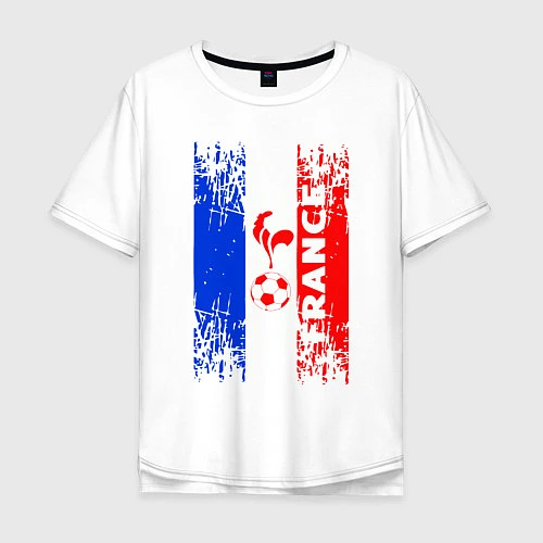 Мужская футболка оверсайз France Team / Белый – фото 1