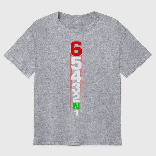 Мужская футболка оверсайз Скорости мотоцикла / Меланж – фото 1