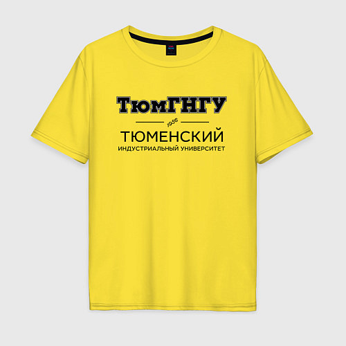 Мужская футболка оверсайз ТюмГНГУ / Желтый – фото 1