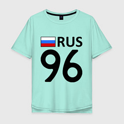 Футболка оверсайз мужская RUS 96 цвета мятный — фото 1