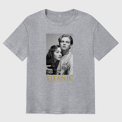 Мужская футболка оверсайз Titanic: Jack & Rose