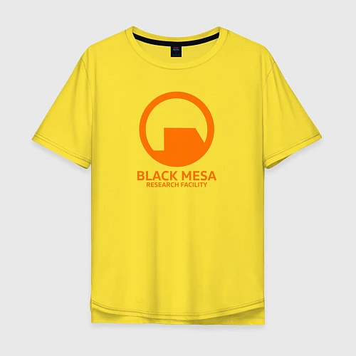 Мужская футболка оверсайз Black Mesa: Research Facility / Желтый – фото 1