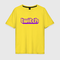 Мужская футболка оверсайз Twitch Logo