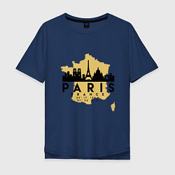Мужская футболка оверсайз Париж - Франция
