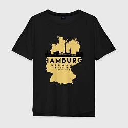 Мужская футболка оверсайз Гамбург - Германия