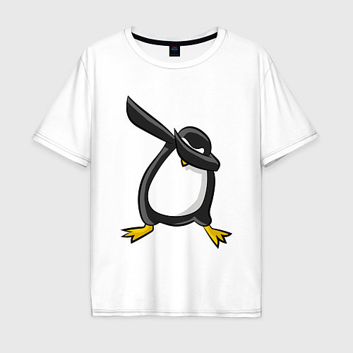 Мужская футболка оверсайз DAB Pinguin / Белый – фото 1