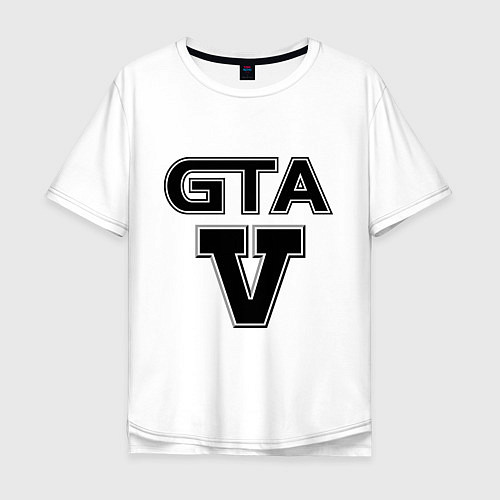Мужская футболка оверсайз GTA 5 / Белый – фото 1