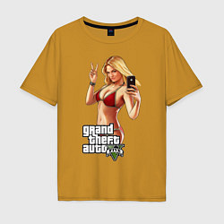 Мужская футболка оверсайз GTA V: Selfie