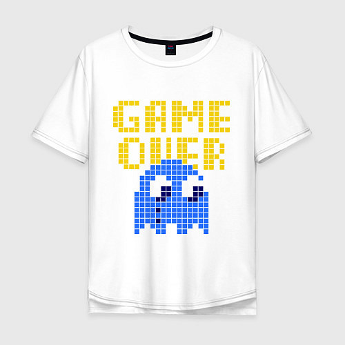 Мужская футболка оверсайз Pac-Man: Game over / Белый – фото 1