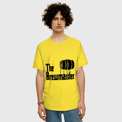 Мужская футболка оверсайз The brewmaster / Желтый – фото 3