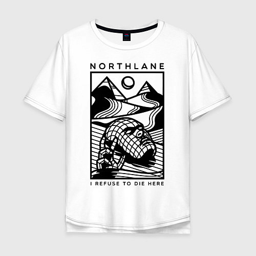 Мужская футболка оверсайз Northlane: I Refuse to die here / Белый – фото 1