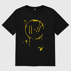 Футболка оверсайз мужская TWENTY ONE PILOTS TOP, цвет: черный
