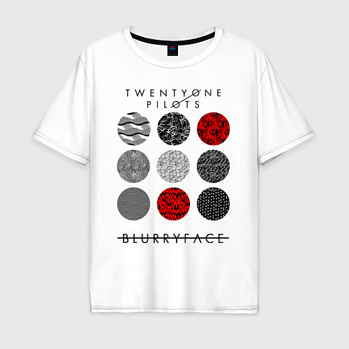 Мужская футболка оверсайз TOP: Blurryface / Белый – фото 1