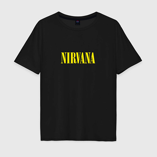 Мужская футболка оверсайз Nirvana Нирвана Логотип / Черный – фото 1