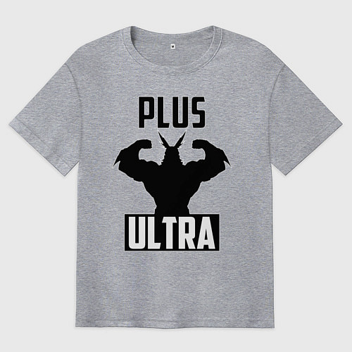 Мужская футболка оверсайз PLUS ULTRA черный / Меланж – фото 1
