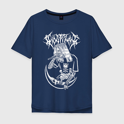Мужская футболка оверсайз Ghostemane / Тёмно-синий – фото 1