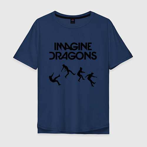 Мужская футболка оверсайз IMAGINE DRAGONS / Тёмно-синий – фото 1