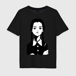 Мужская футболка оверсайз Wednesday Addams