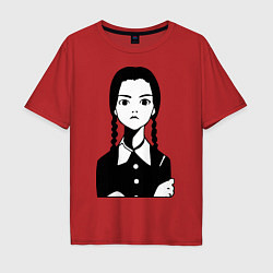 Мужская футболка оверсайз Wednesday Addams