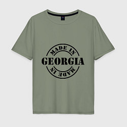 Футболка оверсайз мужская Made in Georgia (сделано в Грузии), цвет: авокадо