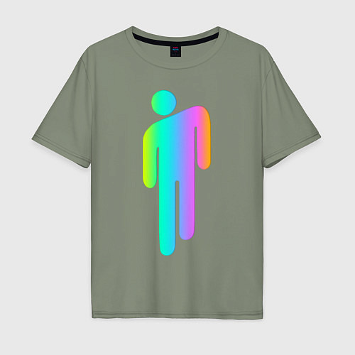 Мужская футболка оверсайз Billie Eilish: Colour Manikin / Авокадо – фото 1