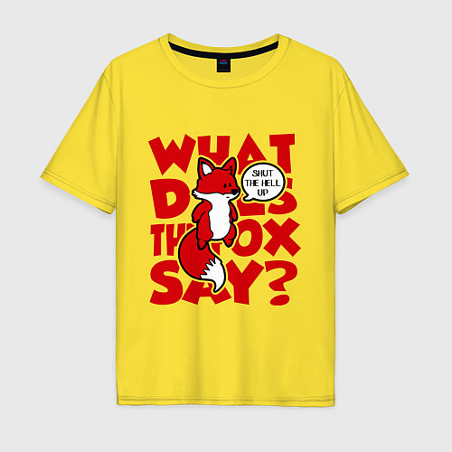 Мужская футболка оверсайз What Does the Fox Say / Желтый – фото 1