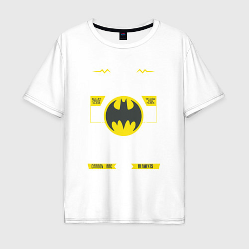 Мужская футболка оверсайз Bat-Signal / Белый – фото 1