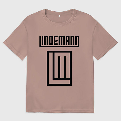 Мужская футболка оверсайз LINDEMANN / Пыльно-розовый – фото 1