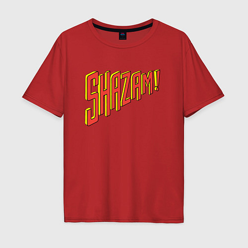 Мужская футболка оверсайз Shazam / Красный – фото 1