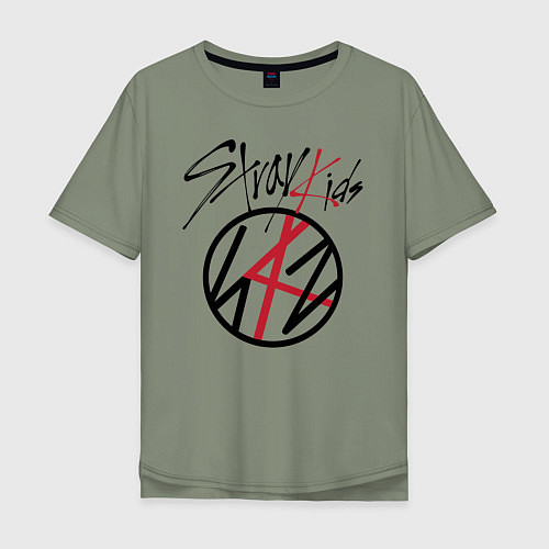 Мужская футболка оверсайз Stray Kids / Авокадо – фото 1