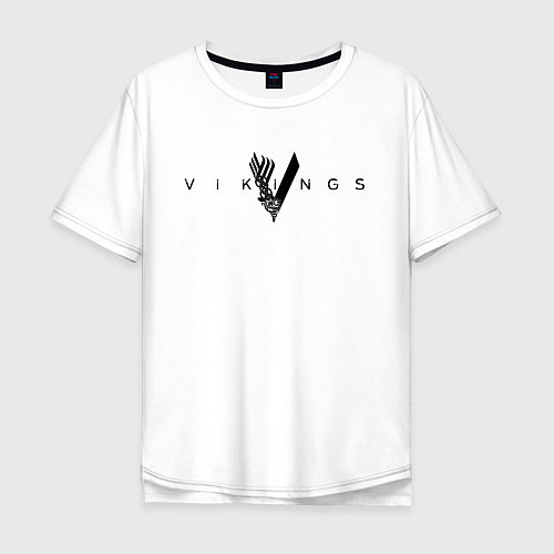 Мужская футболка оверсайз VIKINGS / Белый – фото 1