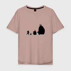 Мужская футболка оверсайз Totoro Beatles