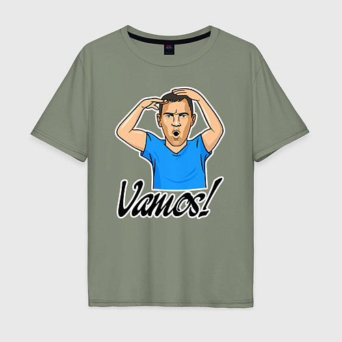 Мужская футболка оверсайз Дзюба Vamos FCZP / Авокадо – фото 1