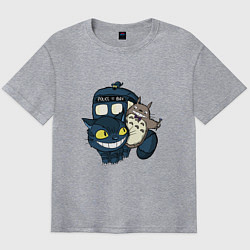 Мужская футболка оверсайз Tardis Totoro