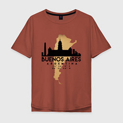 Мужская футболка оверсайз Буэнос-Айрес Аргентина