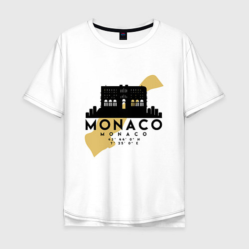 Мужская футболка оверсайз Монако / Белый – фото 1