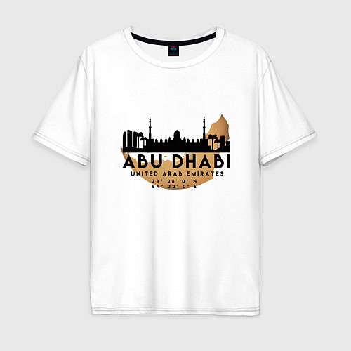 Мужская футболка оверсайз Абу-Даби ОАЭ / Белый – фото 1