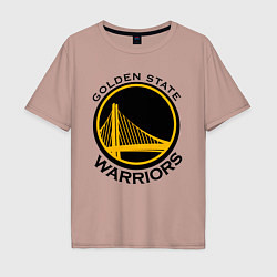 Футболка оверсайз мужская GOLDEN STATE WARRIORS, цвет: пыльно-розовый