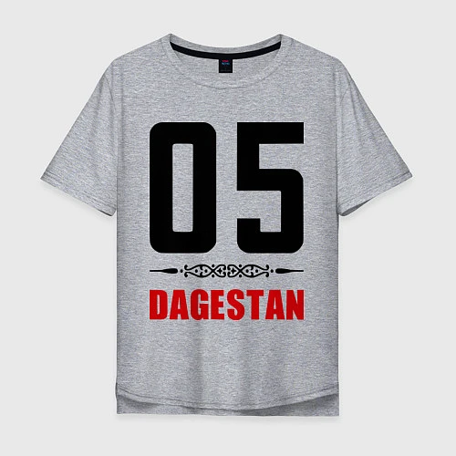 Мужская футболка оверсайз 05 Dagestan / Меланж – фото 1