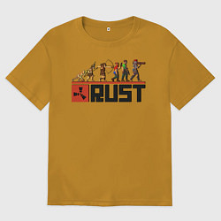 Футболка оверсайз мужская Evolution Rust, цвет: горчичный