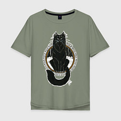 Мужская футболка оверсайз Йольский кот