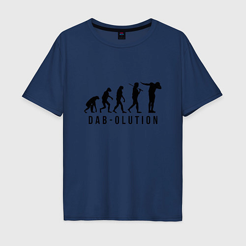 Мужская футболка оверсайз Dab - olution / Тёмно-синий – фото 1