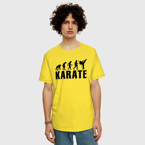 Мужская футболка оверсайз Karate Evolution / Желтый – фото 3