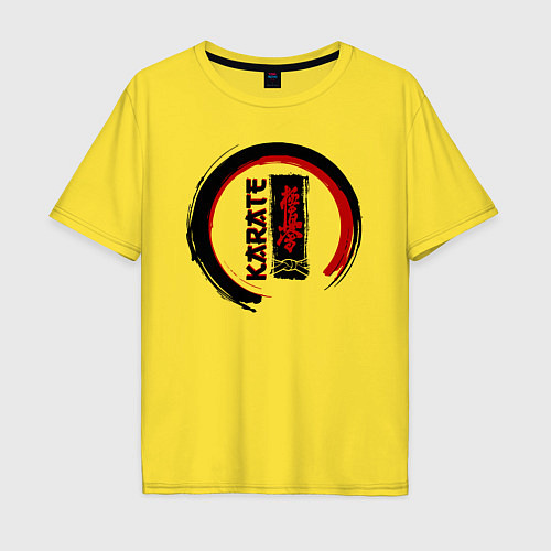 Мужская футболка оверсайз Karate Kyokushinkai / Желтый – фото 1