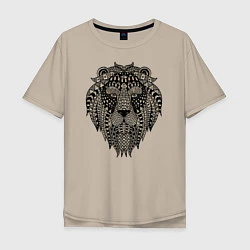 Мужская футболка оверсайз Metallized Lion