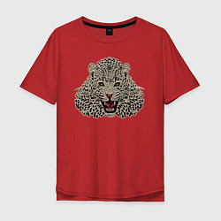 Мужская футболка оверсайз Metallized Leopard
