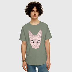 Футболка оверсайз мужская КИС-КИС, цвет: авокадо — фото 2