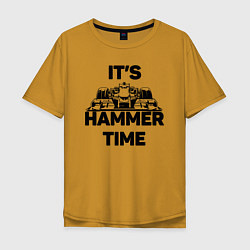 Футболка оверсайз мужская It's hammer time, цвет: горчичный