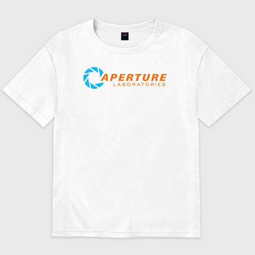 Мужская футболка оверсайз Aperture Laboratorie / Белый – фото 1