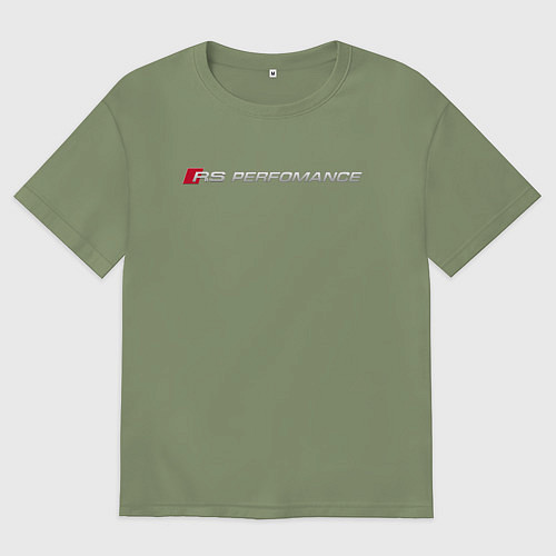 Мужская футболка оверсайз AUDI RS / Авокадо – фото 1